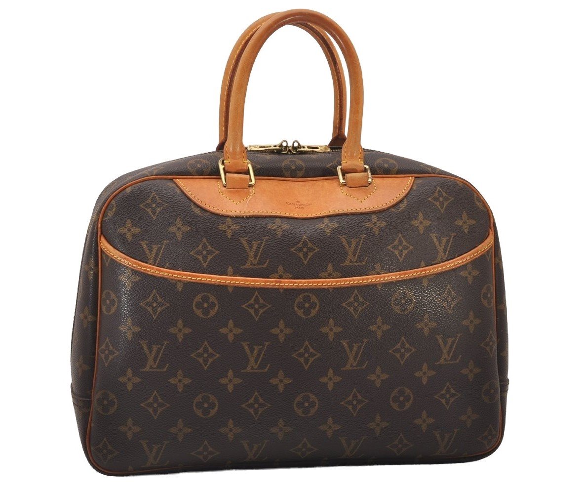 Authentic Louis Vuitton Monogram Deauville Hand Bag M47270 LV 3313I