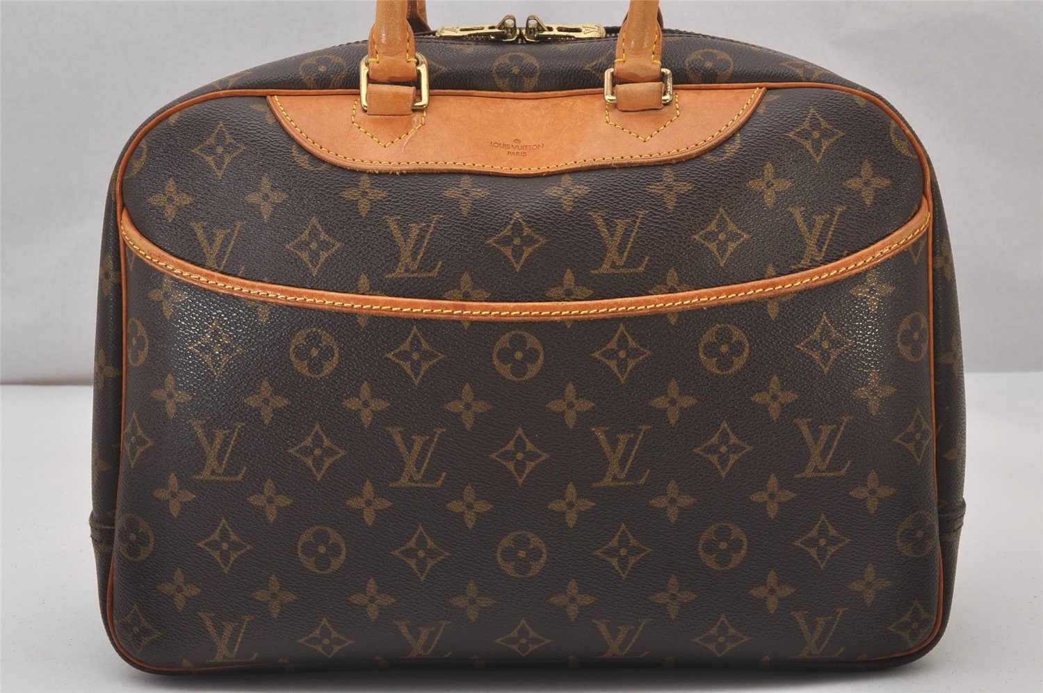 Authentic Louis Vuitton Monogram Deauville Hand Bag M47270 LV 3313I