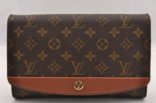 Authentic Louis Vuitton Monogram Bordeaux M51798 2Way Shoulder Clutch Bag 3316I