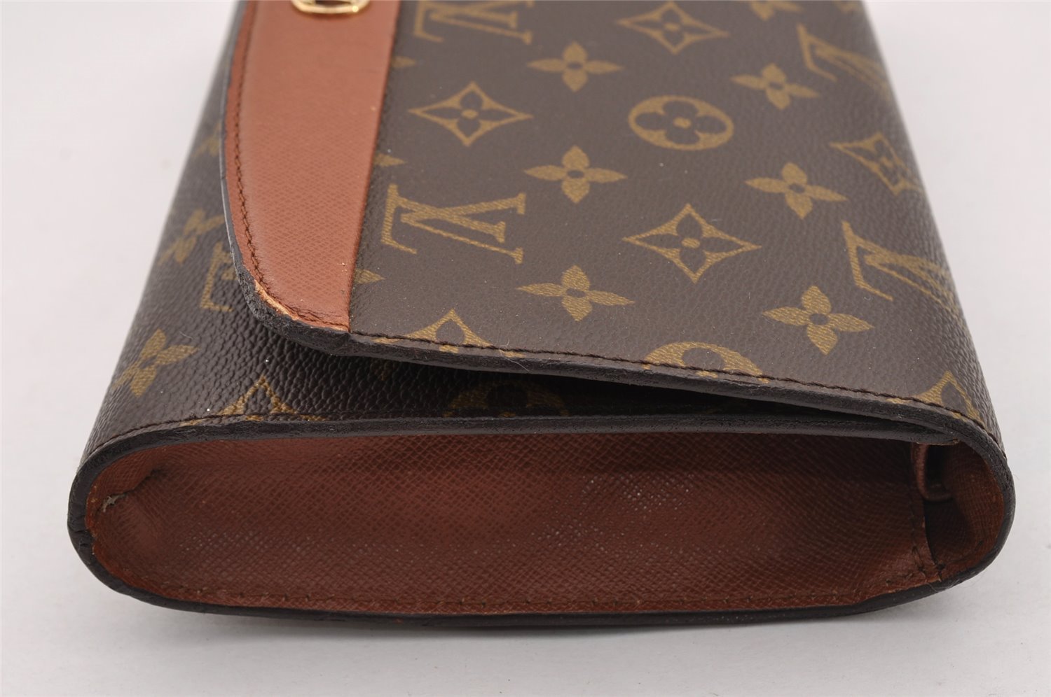 Authentic Louis Vuitton Monogram Bordeaux M51798 2Way Shoulder Clutch Bag 3316I