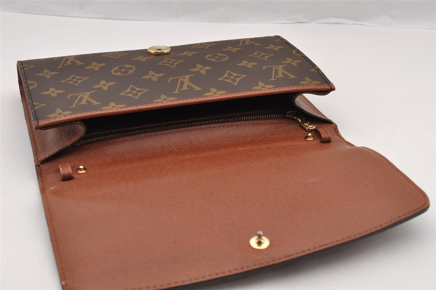 Authentic Louis Vuitton Monogram Bordeaux M51798 2Way Shoulder Clutch Bag 3316I