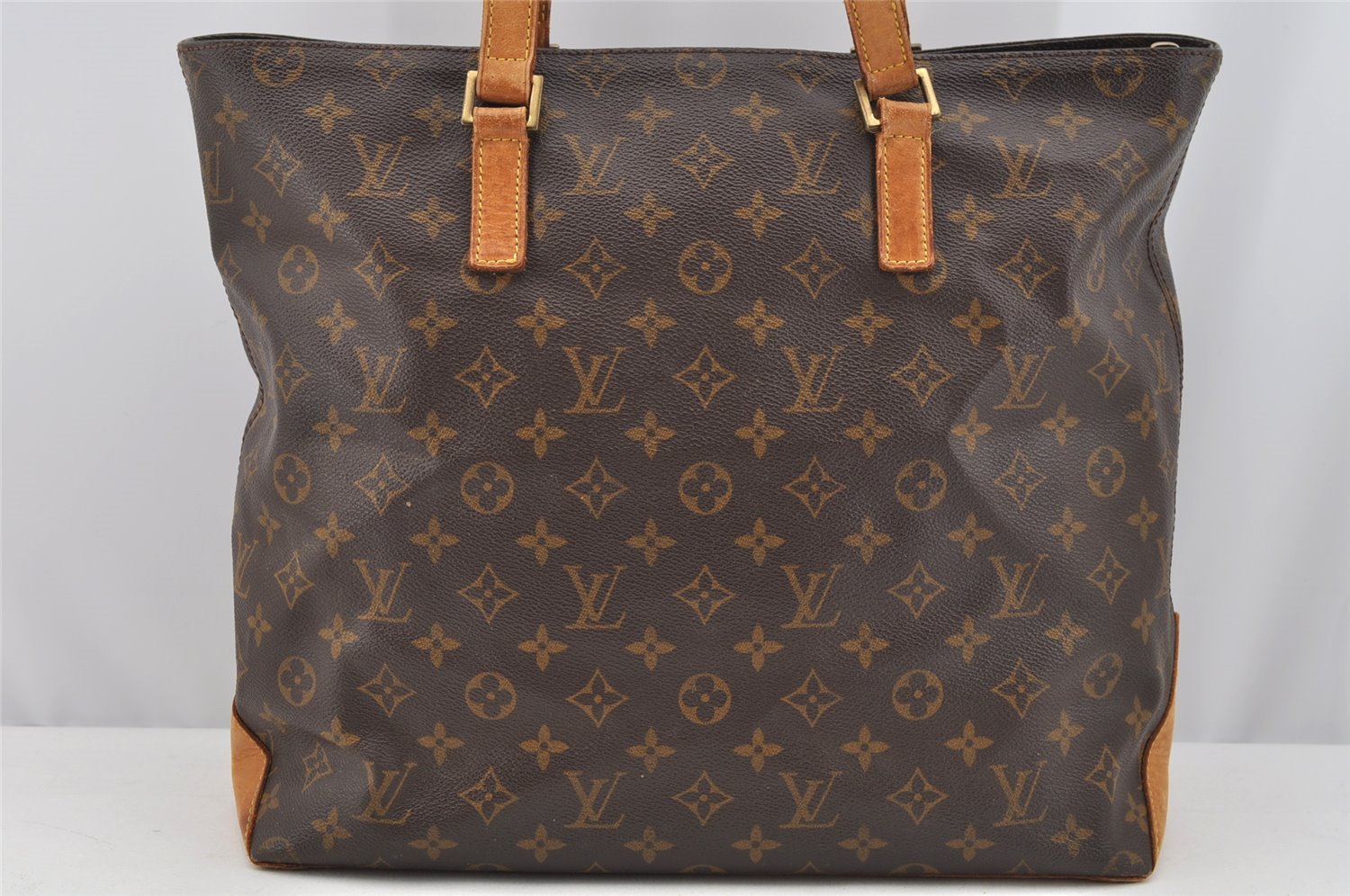 Authentic Louis Vuitton Monogram Cabas Mezzo Shoulder Tote Bag M51151 Junk 3317I