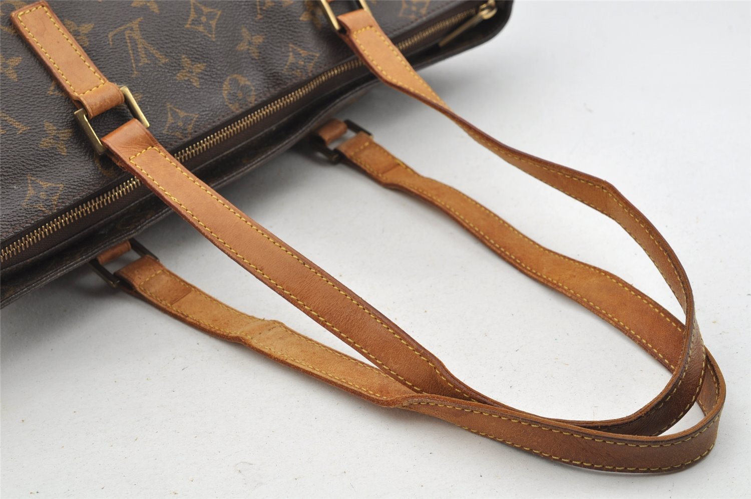 Authentic Louis Vuitton Monogram Cabas Mezzo Shoulder Tote Bag M51151 Junk 3317I