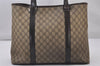 Authentic GUCCI Vintage Shoulder Tote Bag GG PVC Leather 114288 Brown 3318I