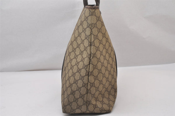 Authentic GUCCI Vintage Shoulder Tote Bag GG PVC Leather 114288 Brown 3318I