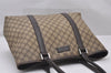 Authentic GUCCI Vintage Shoulder Tote Bag GG PVC Leather 114288 Brown 3318I