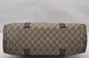 Authentic GUCCI Vintage Shoulder Tote Bag GG PVC Leather 114288 Brown 3318I