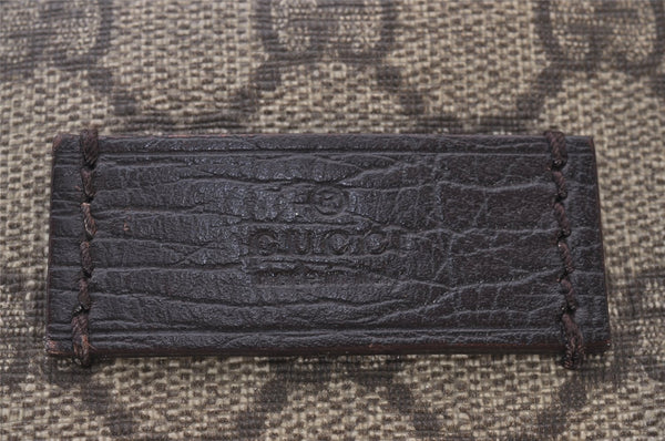 Authentic GUCCI Vintage Shoulder Tote Bag GG PVC Leather 114288 Brown 3318I