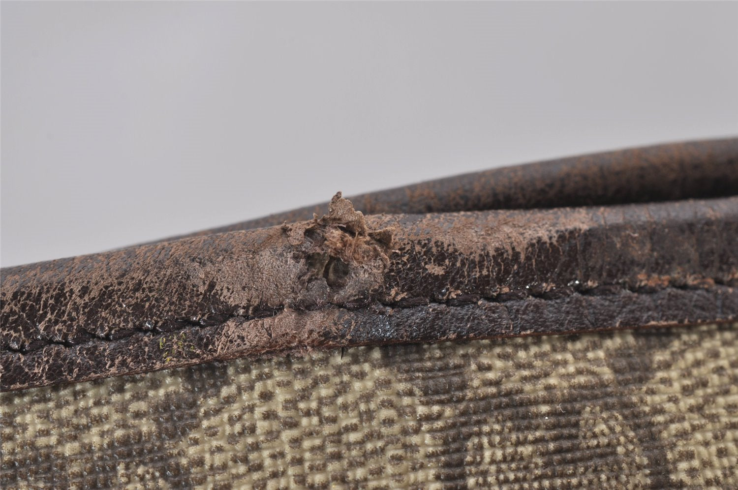 Authentic GUCCI Vintage Shoulder Tote Bag GG PVC Leather 114288 Brown 3318I