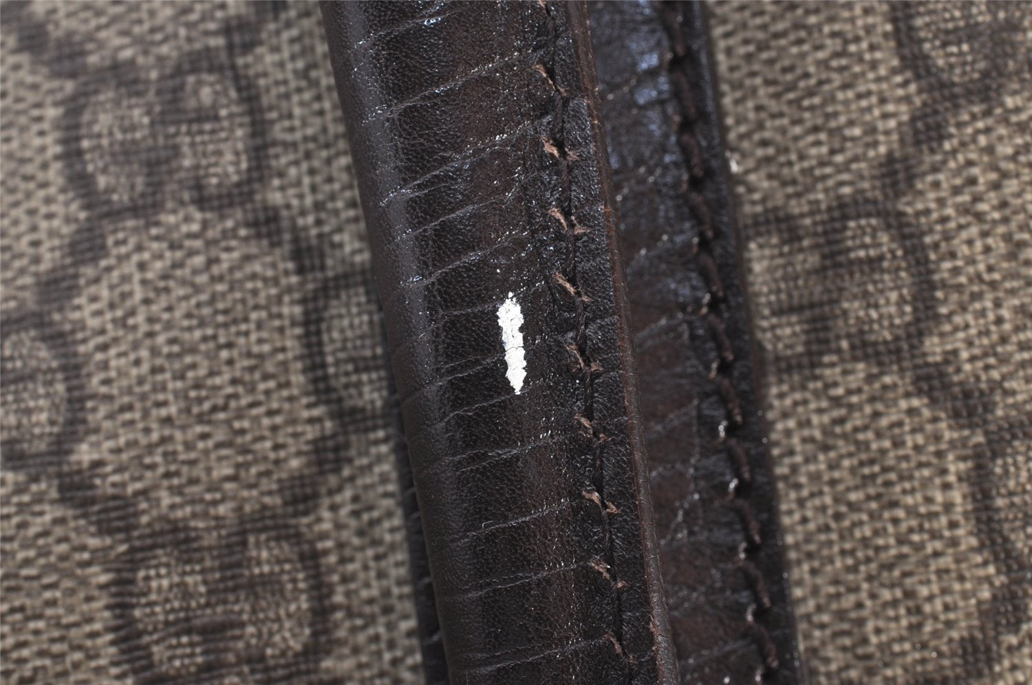 Authentic GUCCI Vintage Shoulder Tote Bag GG PVC Leather 114288 Brown 3318I