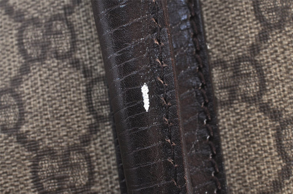 Authentic GUCCI Vintage Shoulder Tote Bag GG PVC Leather 114288 Brown 3318I