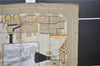 Authentic HERMES Carre 90 Scarf "locomotives a vapeur" Silk Beige 3319D