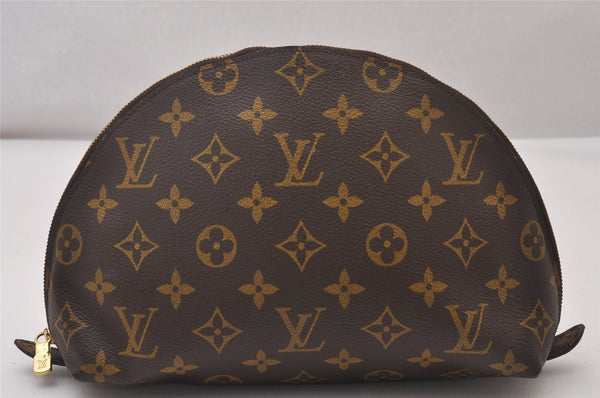 Auth Louis Vuitton Monogram Trousse Demi Ronde 23 Pouch M47520 LV Junk 3320I