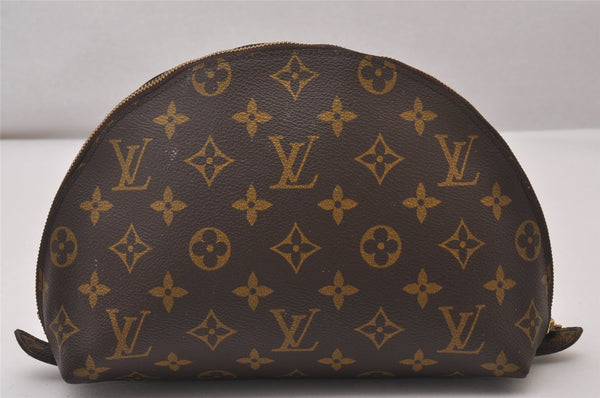 Auth Louis Vuitton Monogram Trousse Demi Ronde 23 Pouch M47520 LV Junk 3320I