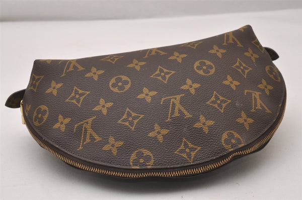 Auth Louis Vuitton Monogram Trousse Demi Ronde 23 Pouch M47520 LV Junk 3320I