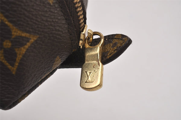 Auth Louis Vuitton Monogram Trousse Demi Ronde 23 Pouch M47520 LV Junk 3320I