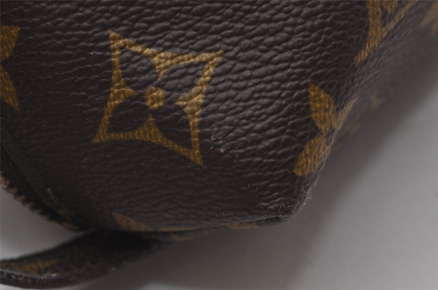 Auth Louis Vuitton Monogram Trousse Demi Ronde 23 Pouch M47520 LV Junk 3320I