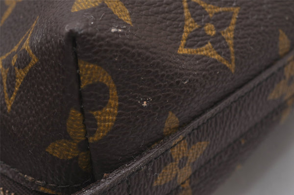 Auth Louis Vuitton Monogram Trousse Demi Ronde 23 Pouch M47520 LV Junk 3320I