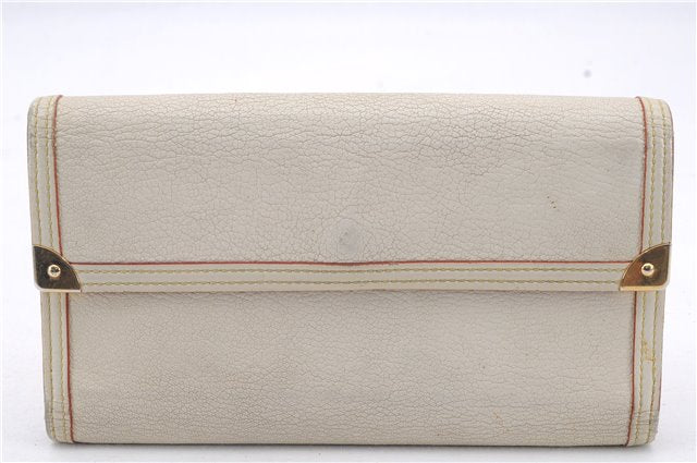 Auth Louis Vuitton Suhali Porte Tresor International Wallet M91839 White 3323D