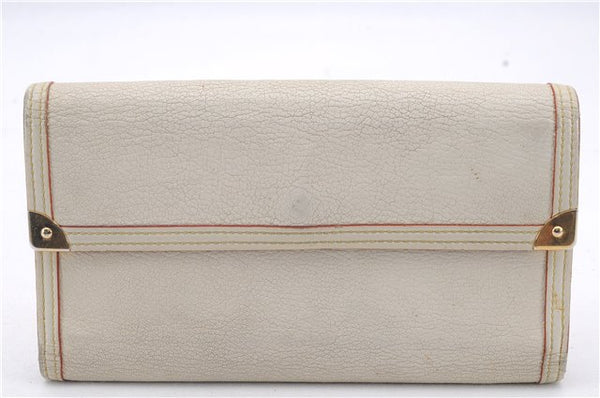 Auth Louis Vuitton Suhali Porte Tresor International Wallet M91839 White 3323D