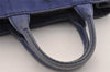 Authentic PRADA CANAPA SS Denim 2Way Shoulder Hand Bag B2439G Navy Blue 3323I