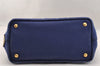 Authentic PRADA CANAPA SS Denim 2Way Shoulder Hand Bag B2439G Navy Blue 3323I