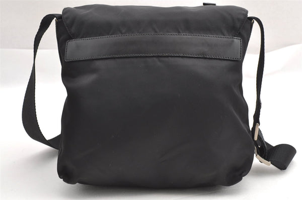Authentic PRADA Nylon Tessuto Leather Shoulder Cross Body Bag Purse Black 3324I
