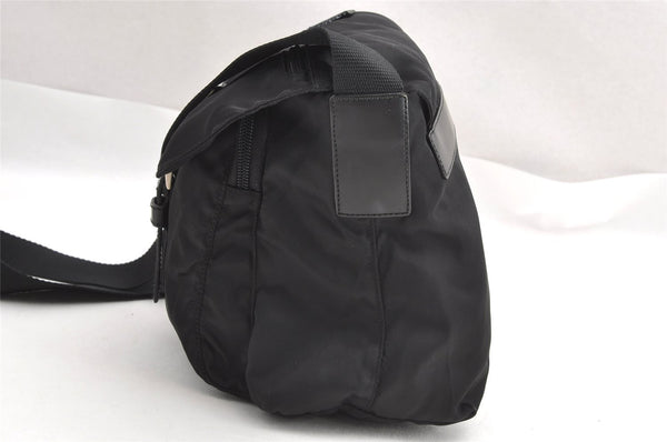 Authentic PRADA Nylon Tessuto Leather Shoulder Cross Body Bag Purse Black 3324I