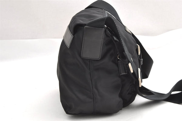 Authentic PRADA Nylon Tessuto Leather Shoulder Cross Body Bag Purse Black 3324I