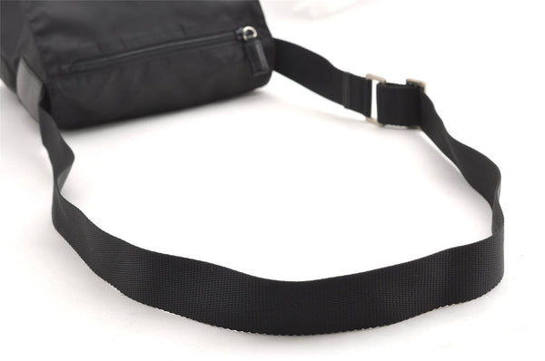 Authentic PRADA Nylon Tessuto Leather Shoulder Cross Body Bag Purse Black 3324I