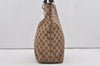 Authentic GUCCI Eclipse Shoulder Tote Bag GG Canvas Leather 120836 Brown 3325I
