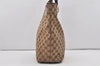 Authentic GUCCI Eclipse Shoulder Tote Bag GG Canvas Leather 120836 Brown 3325I
