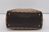 Authentic GUCCI Eclipse Shoulder Tote Bag GG Canvas Leather 120836 Brown 3325I