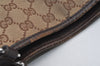 Authentic GUCCI Eclipse Shoulder Tote Bag GG Canvas Leather 120836 Brown 3325I