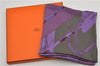 Authentic HERMES Carre 90 SURTEINT Scarf "CLIC CLAC" Silk Purple Box 3326F