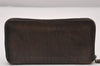 Authentic BERLUTI Vintage Itauba Scrit Leather Long Wallet Purse Brown 3326I