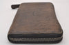 Authentic BERLUTI Vintage Itauba Scrit Leather Long Wallet Purse Brown 3326I