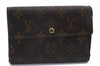 Authentic Louis Vuitton Monogram Porte Tresor Etui Papier Wallet M61202 LV 3327D