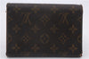 Authentic Louis Vuitton Monogram Porte Tresor Etui Papier Wallet M61202 LV 3327D