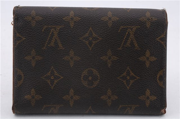 Authentic Louis Vuitton Monogram Porte Tresor Etui Papier Wallet M61202 LV 3327D