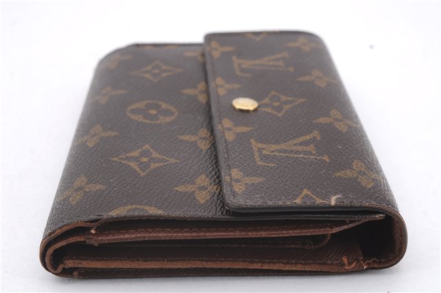 Authentic Louis Vuitton Monogram Porte Tresor Etui Papier Wallet M61202 LV 3327D