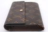 Authentic Louis Vuitton Monogram Porte Tresor Etui Papier Wallet M61202 LV 3327D