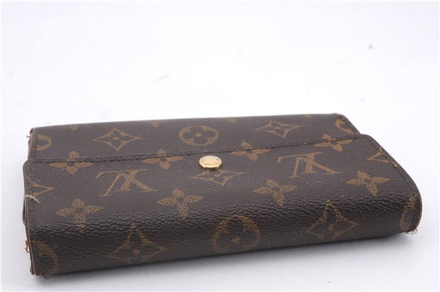 Authentic Louis Vuitton Monogram Porte Tresor Etui Papier Wallet M61202 LV 3327D