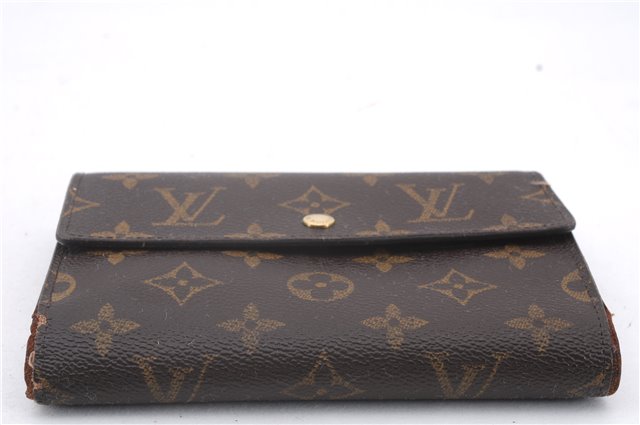 Authentic Louis Vuitton Monogram Porte Tresor Etui Papier Wallet M61202 LV 3327D