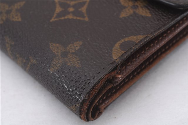 Authentic Louis Vuitton Monogram Porte Tresor Etui Papier Wallet M61202 LV 3327D