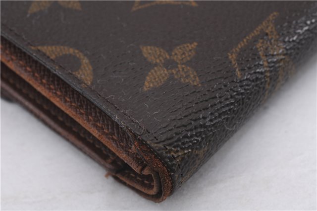 Authentic Louis Vuitton Monogram Porte Tresor Etui Papier Wallet M61202 LV 3327D