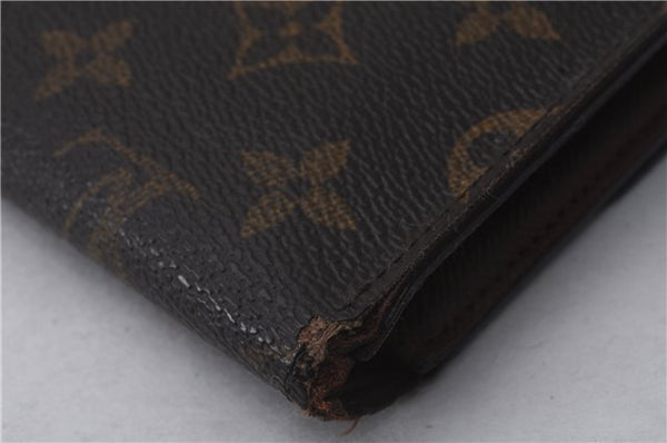 Authentic Louis Vuitton Monogram Porte Tresor Etui Papier Wallet M61202 LV 3327D