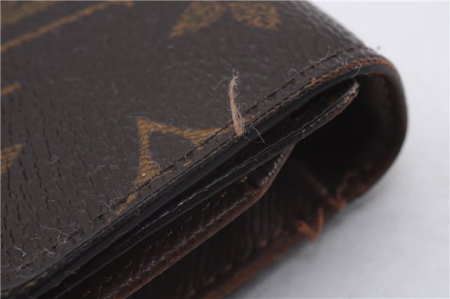 Authentic Louis Vuitton Monogram Porte Tresor Etui Papier Wallet M61202 LV 3327D