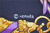 Authentic HERMES Carre 90 Scarf "HOMMAGE A CHARLES GARNIER" Silk Navy Box 3329F