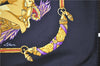 Authentic HERMES Carre 90 Scarf "HOMMAGE A CHARLES GARNIER" Silk Navy Box 3329F